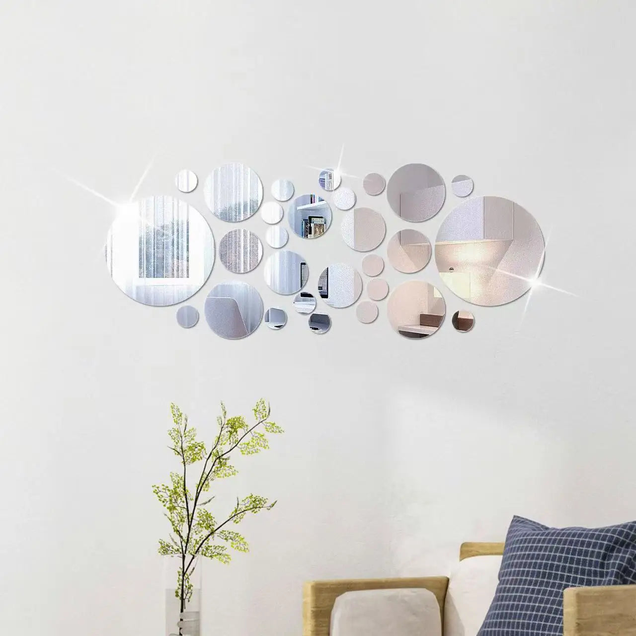 3D Round Mirror Wall Décor Set