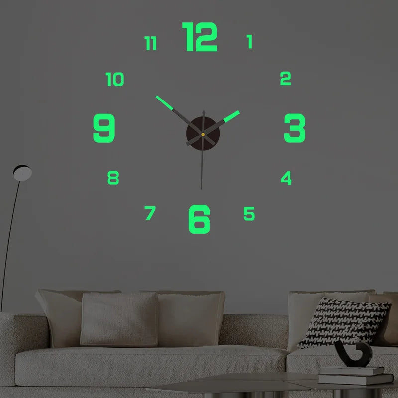 3D LED Luminous Digital Wall Clock