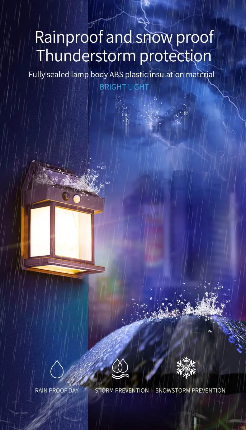 Solar Sensor Wall Light – Outdoor Waterproof LED