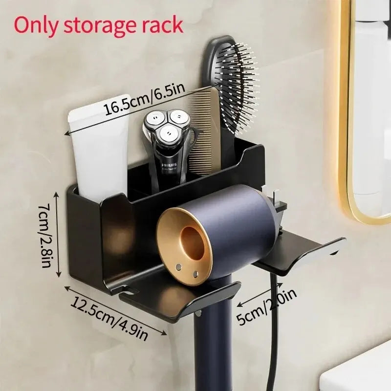 Wall-Mounted Hair Dryer Holder Organizer