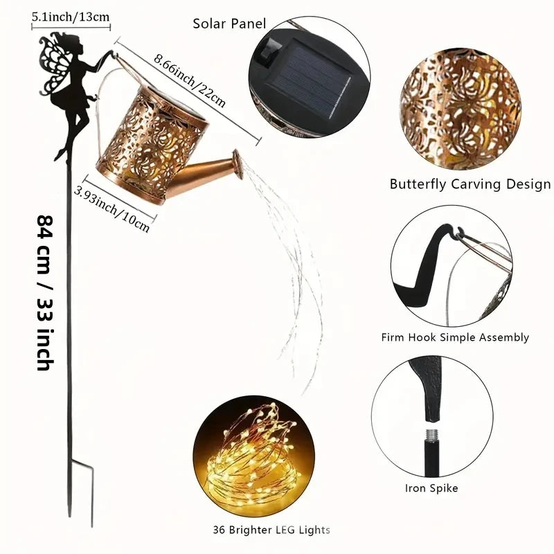 Magic Solar Watering Can Light – Beautiful Garden Decoration