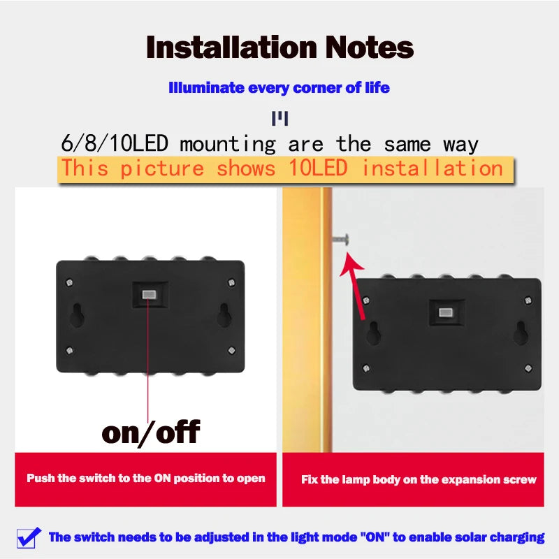 Waterproof Solar Wall Lamp