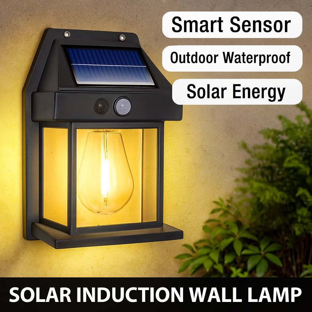 Solar Sensor Wall Light – Outdoor Waterproof LED