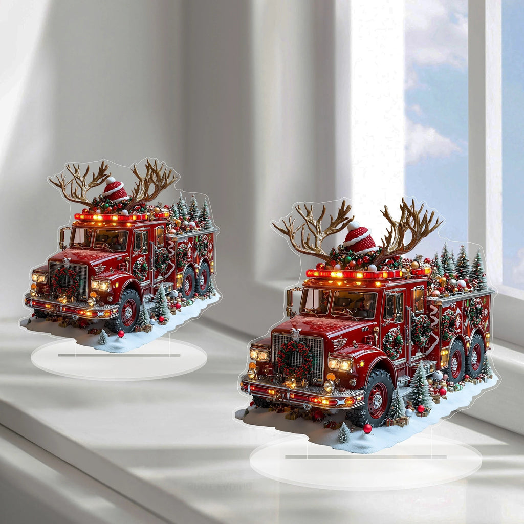 Red Truck Christmas Acrylic Ornament
