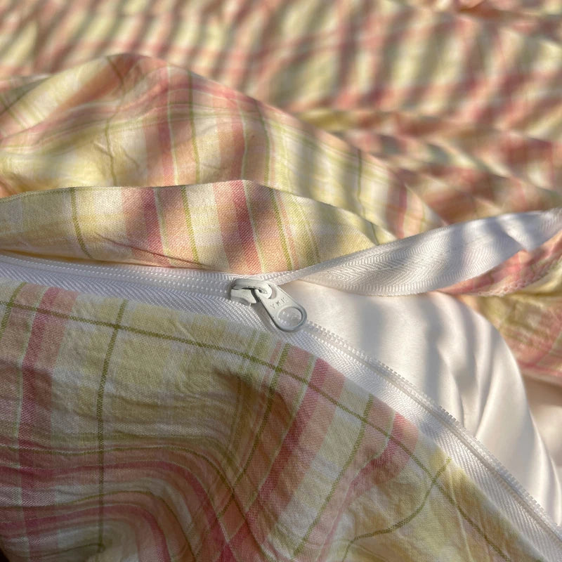 Soft Cotton Pink Stripes Duvet Cover