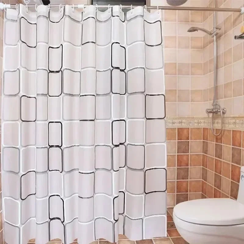Modern Waterproof Geometric Shower Curtain