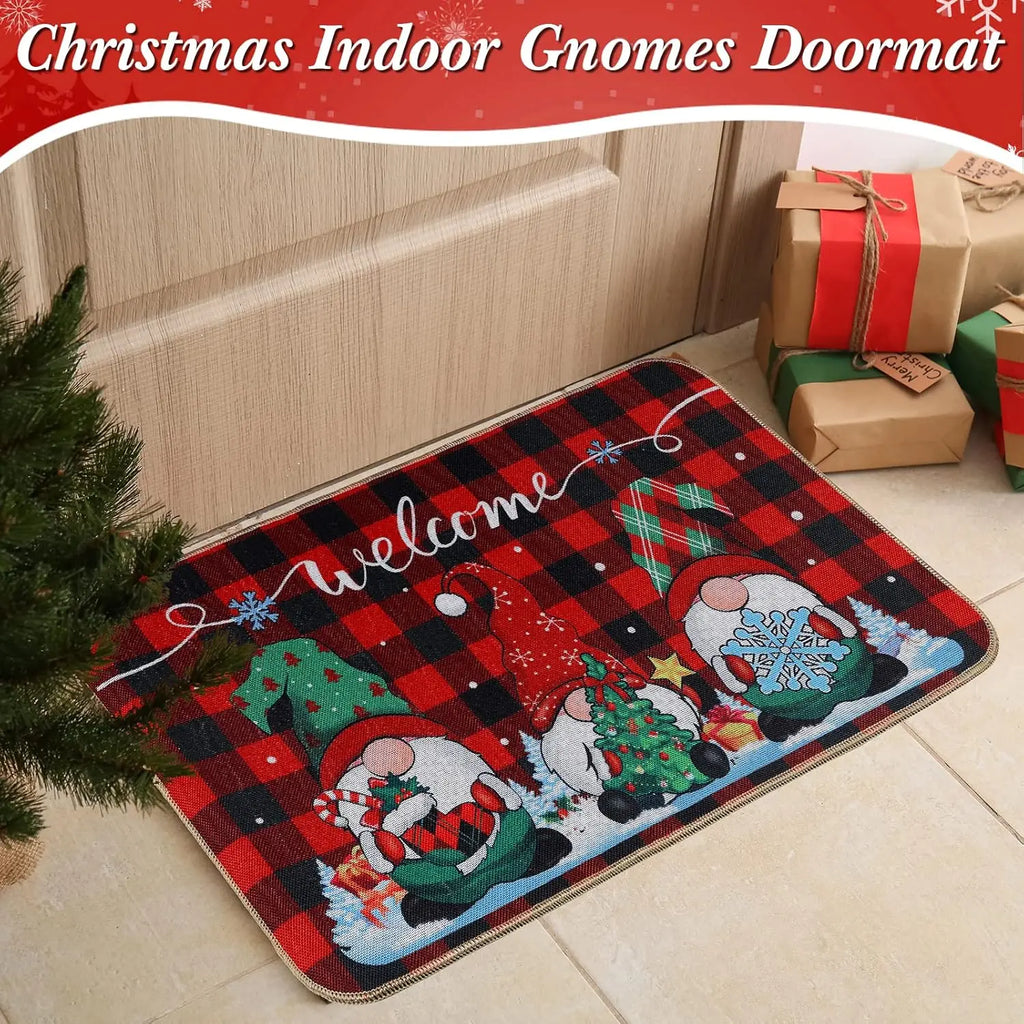 Christmas Gnome Door Mat