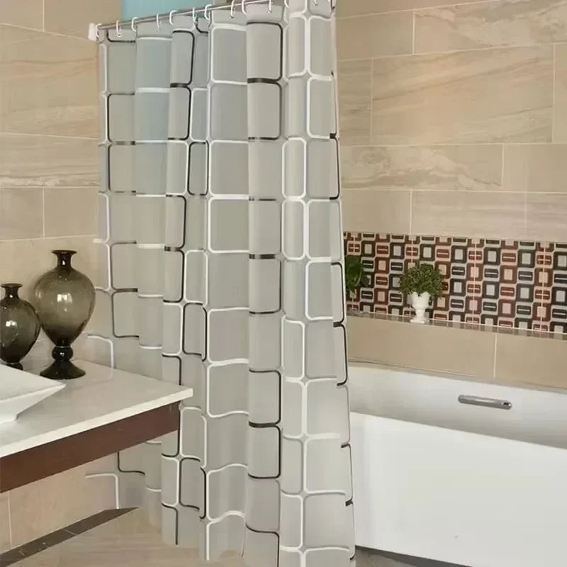 Modern Waterproof Geometric Shower Curtain