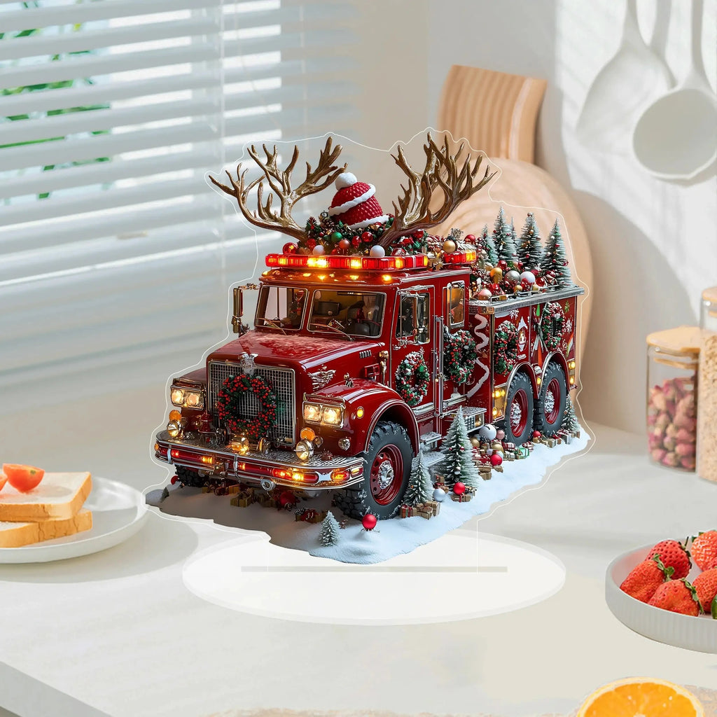 Red Truck Christmas Acrylic Ornament