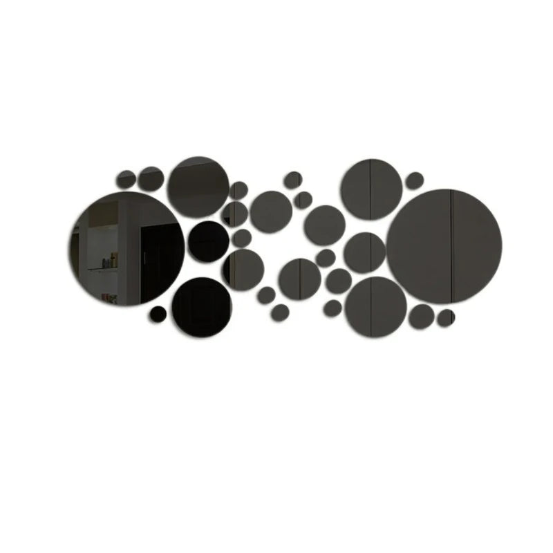 3D Round Mirror Wall Décor Set