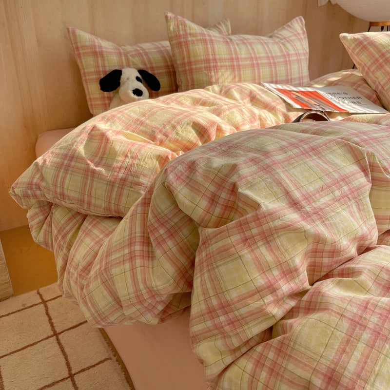 Soft Cotton Pink Stripes Duvet Cover