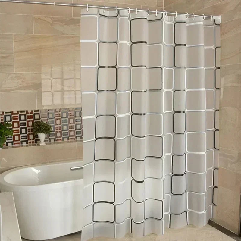 Modern Waterproof Geometric Shower Curtain