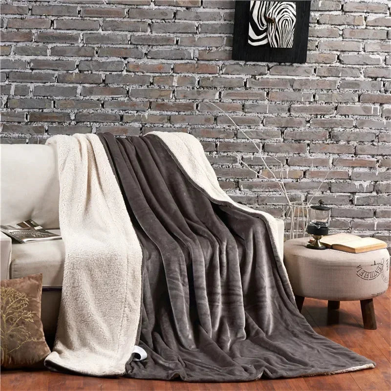 Warm Wool Bed Blanket – Double Sided