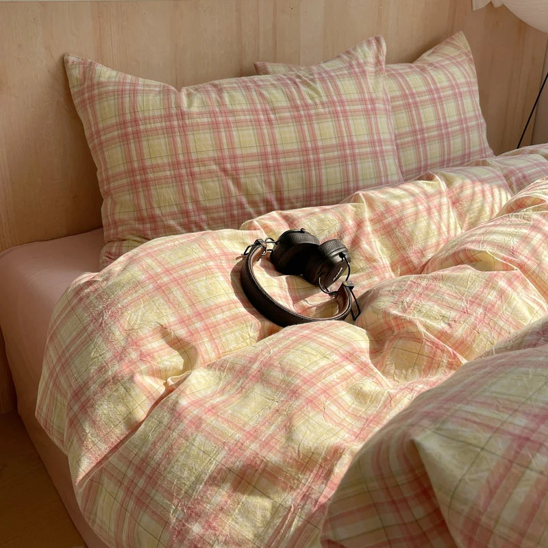 Soft Cotton Pink Stripes Duvet Cover