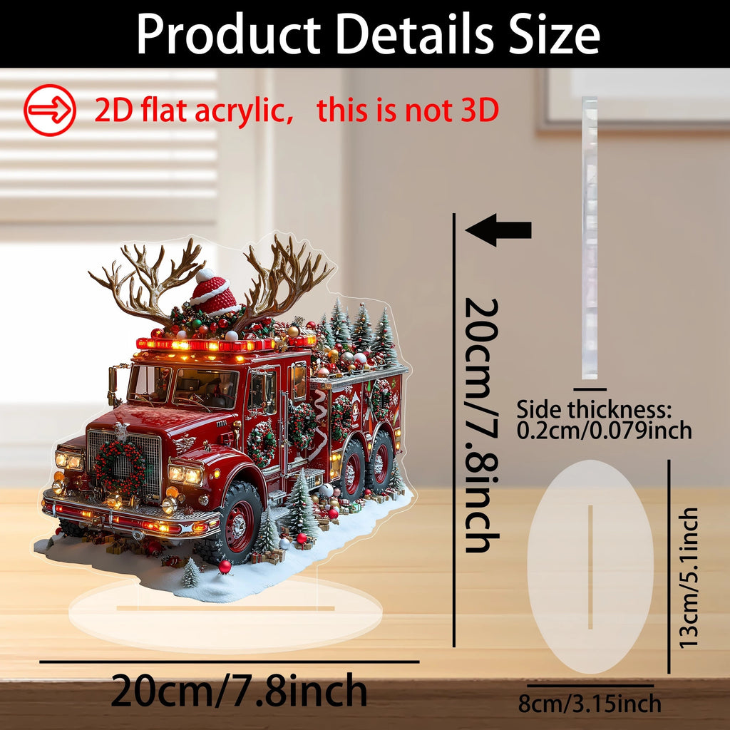 Red Truck Christmas Acrylic Ornament
