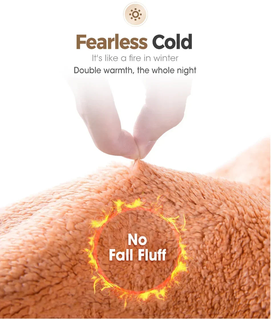 Warm Wool Bed Blanket – Double Sided