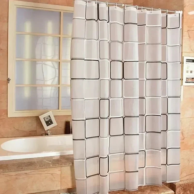 Modern Waterproof Geometric Shower Curtain