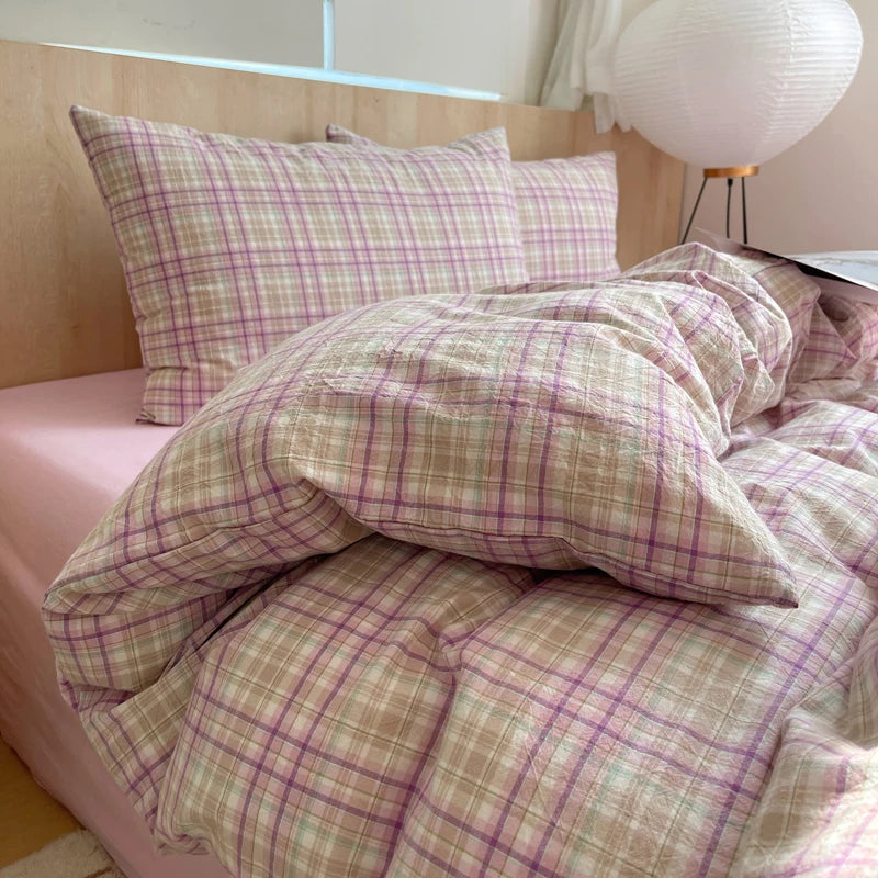 Soft Cotton Pink Stripes Duvet Cover