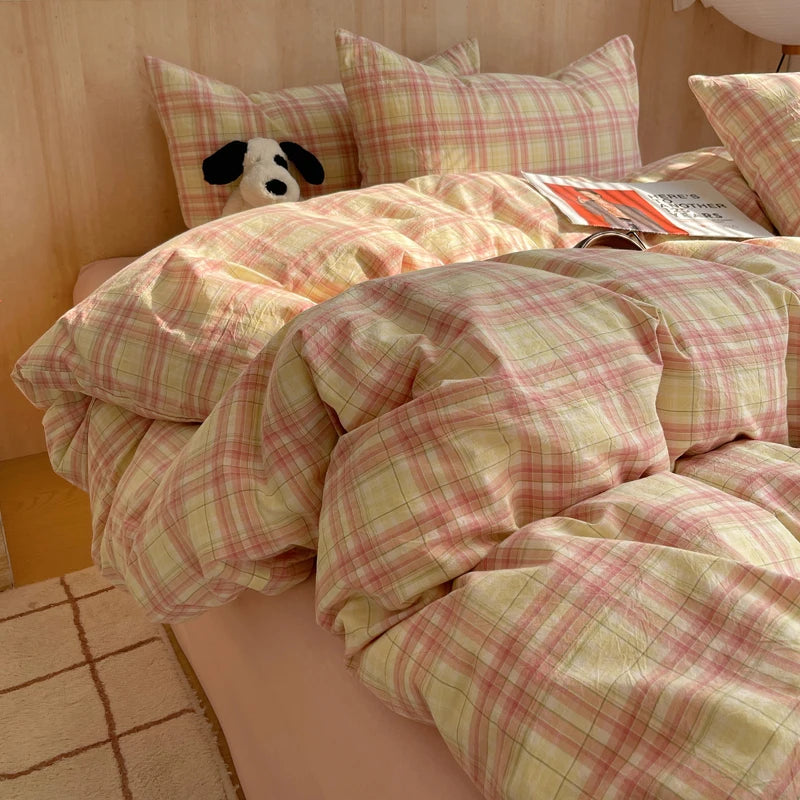 Soft Cotton Pink Stripes Duvet Cover