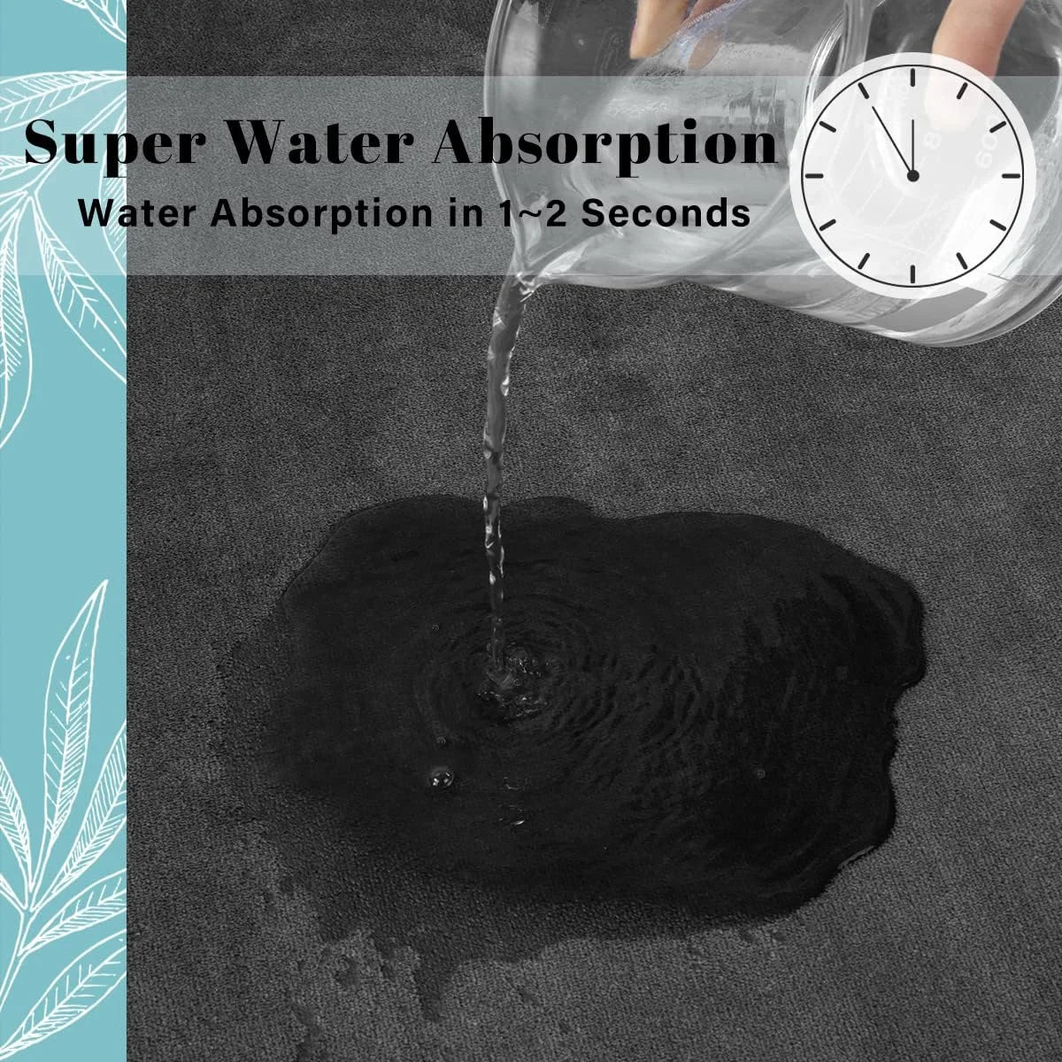 Absorbent Non-Slip Bathroom Floor Mat