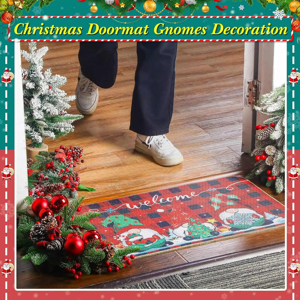 Christmas Gnome Door Mat